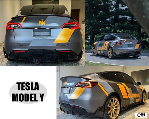 TESLA MODEL Y C款 尾翼 素材