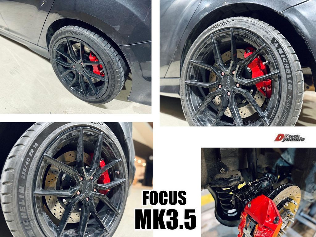 FOCUS MK3.5 後 DS RSGT 大四活塞 355 浮動片 後 卡鉗 含油管-2