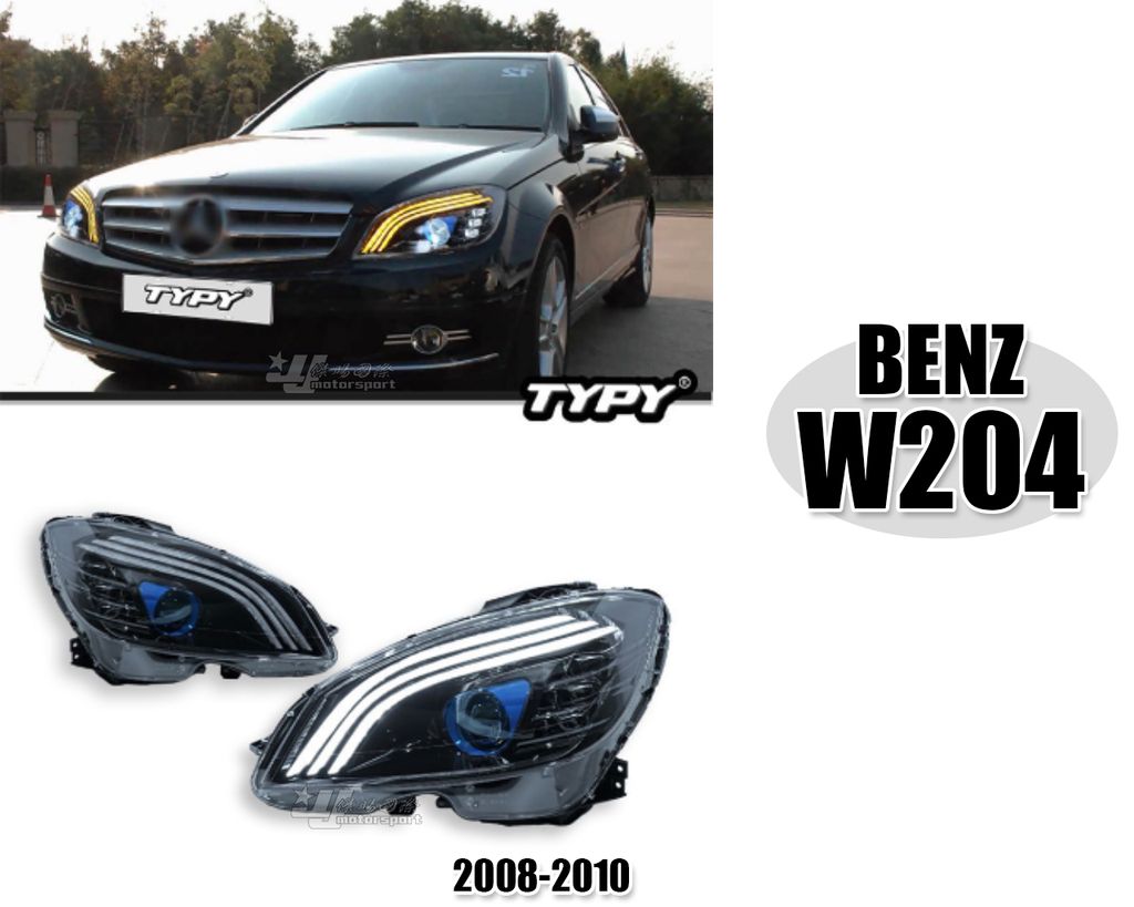 W204 08-10 C-CLASS 麥巴赫跑馬全LED魚眼大燈-1