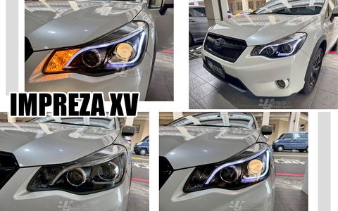 IMPREZA XV 黑框R8光條魚眼大燈