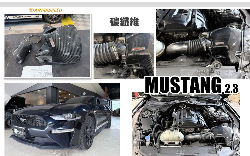 MUSTANG 野馬 2.3 ARMA 碳纖維 進氣套件