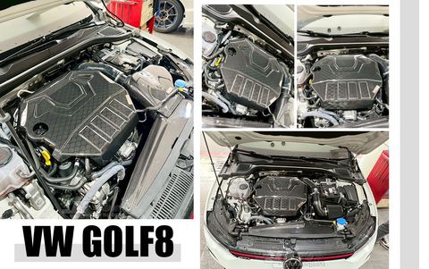 GOLF8 GTI ARMA 卡夢 碳纖維 引擎上飾蓋 蜂巢