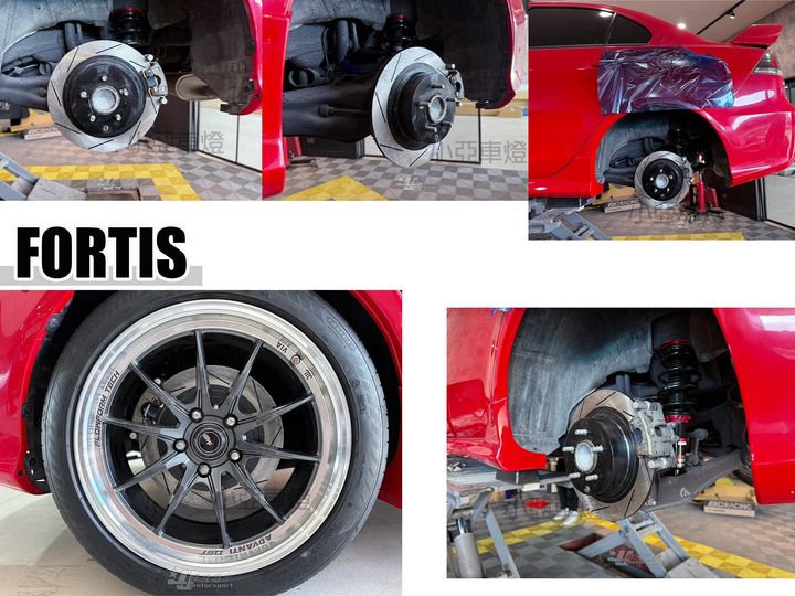 LANCER FORTIS 後 加大碟 325MM 煞車盤 劃線 碟盤