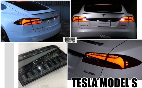 TESLA MODEL S JEWEL 燻黑LED跑馬尾燈