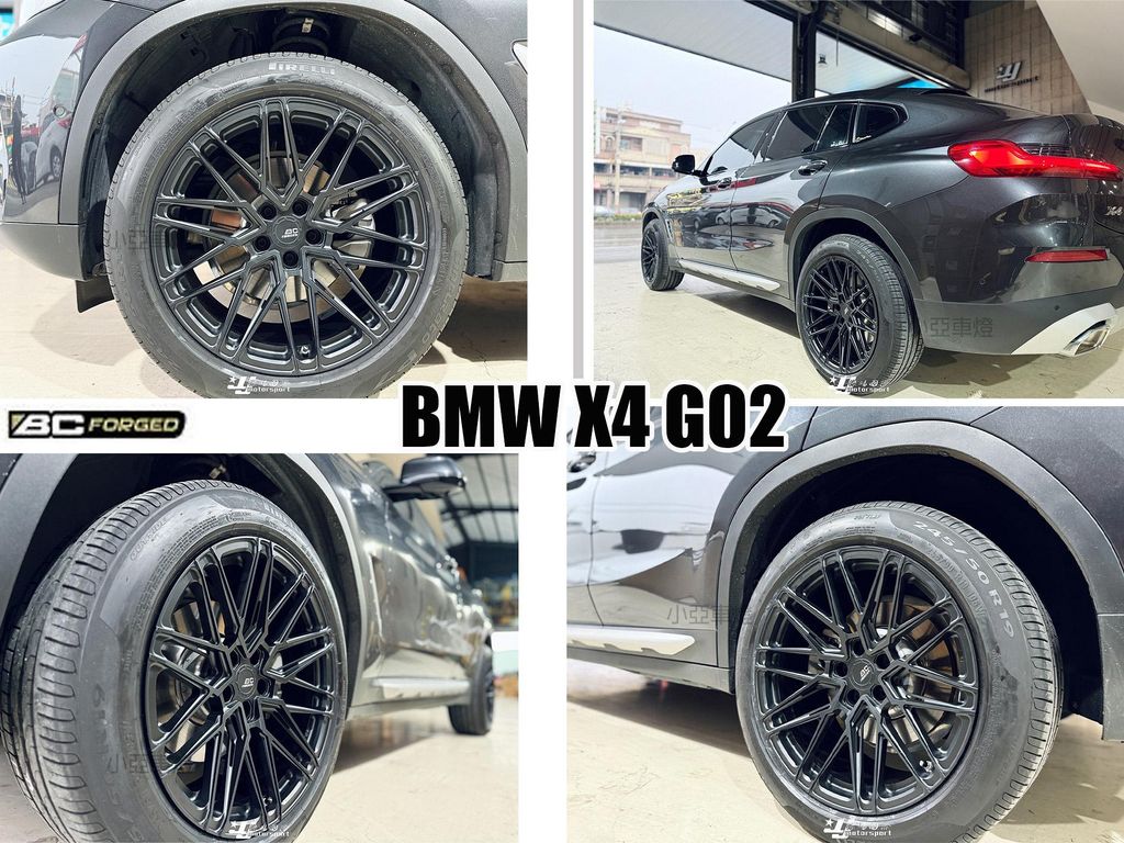BC FORGED EH186單片式 消光黑鍛造鋁圈 BMW x4 G02 G01 19吋 輪框-2