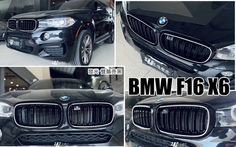 F16 X6 發光雙槓亮黑水箱罩