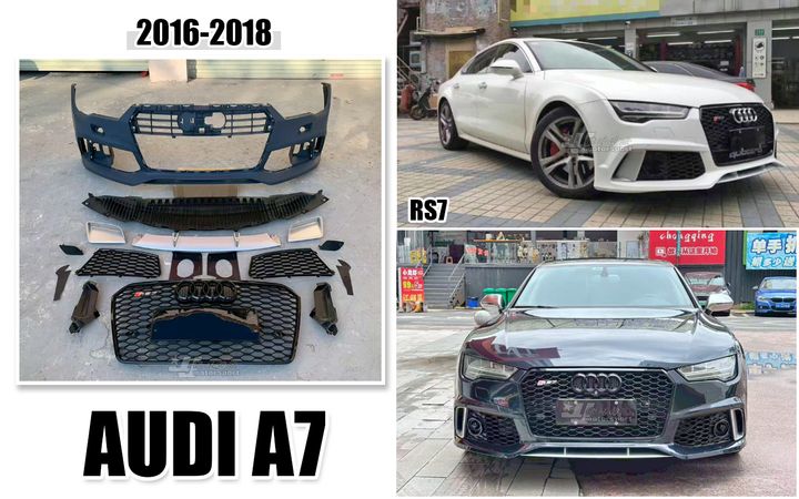 AUDI A7 16-18 C7 升級RS7 前保桿總成 賣25000