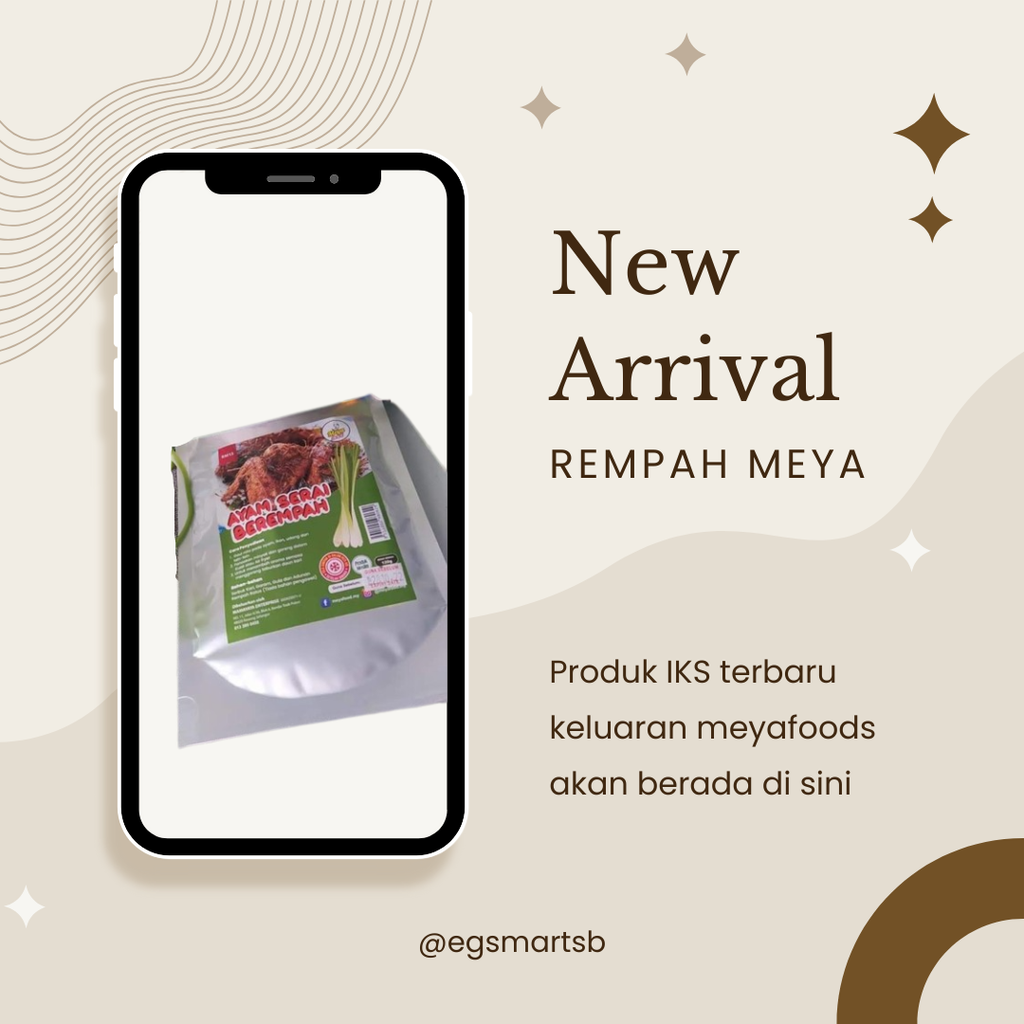 Phone Mockup Rempah Meyafoods Ayam Goreng Serai New Arrival  Instagram Post