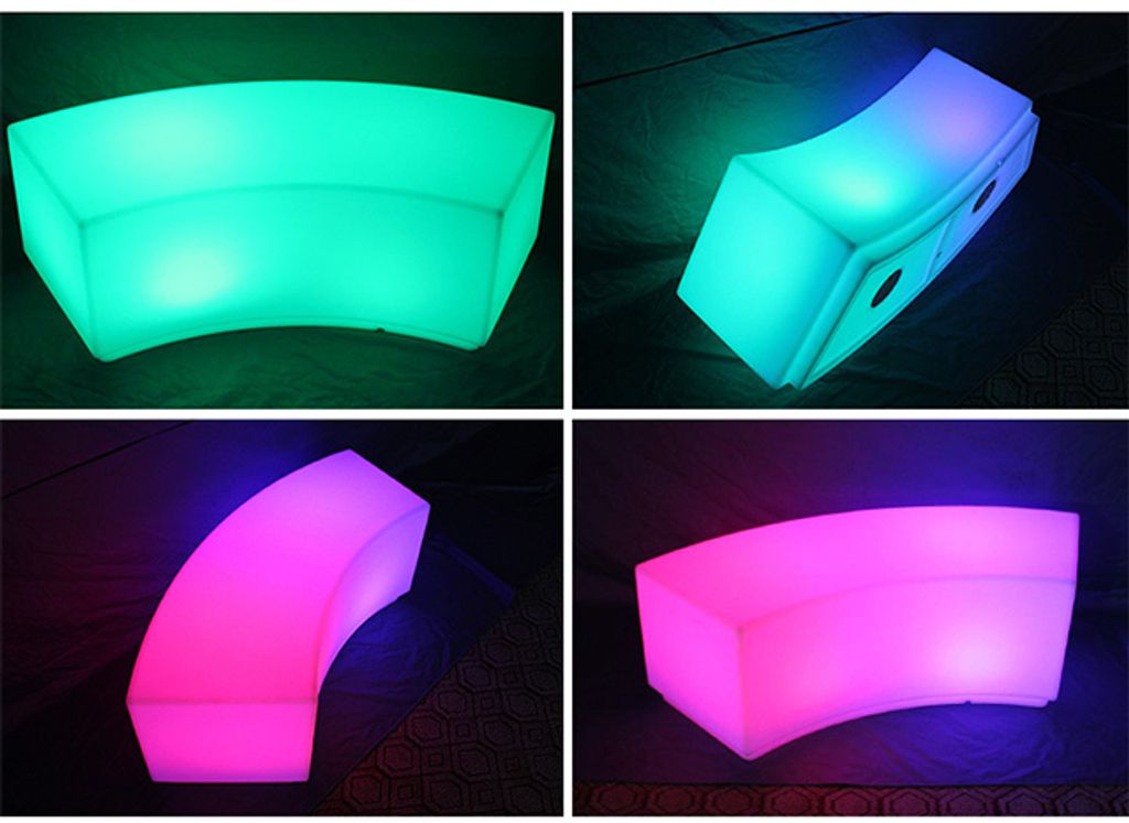 酒吧凳 露天戶外酒吧茶几 led發光桌椅 防水景觀燈