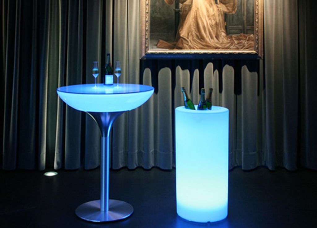 LED發光小蠻腰吧 露天戶外酒吧茶几 led發光桌椅