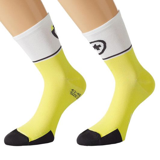 Assos-exploit-Evo7-Socks-white-yellow
