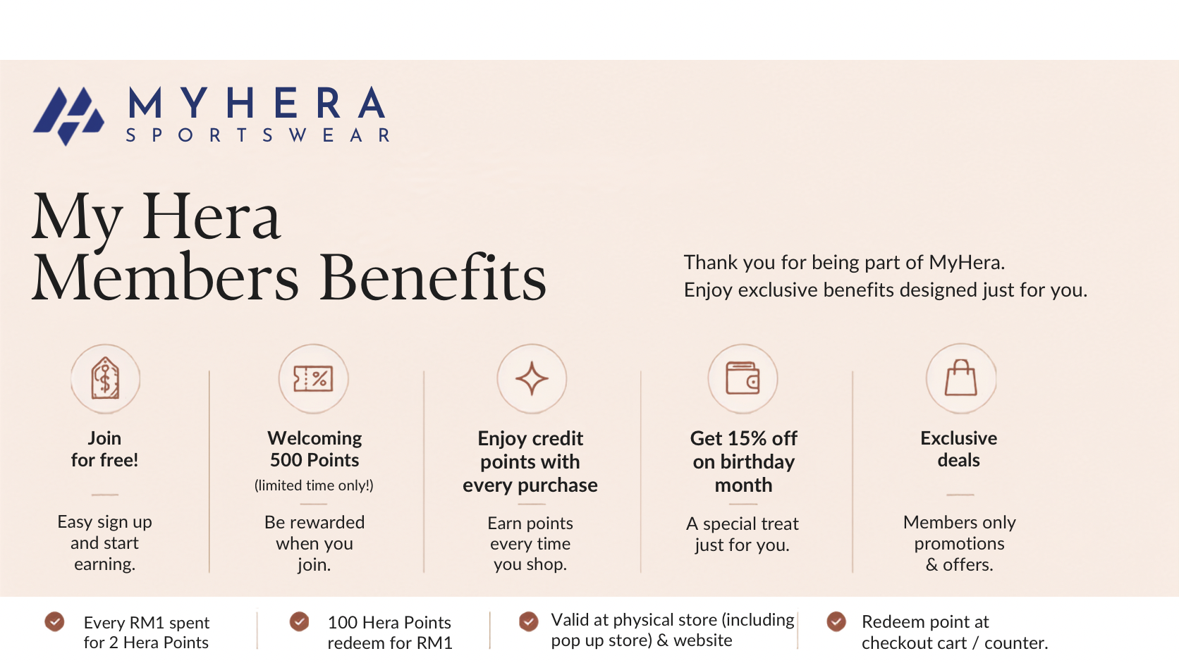 Sign up for free  | My Hera Sportswear