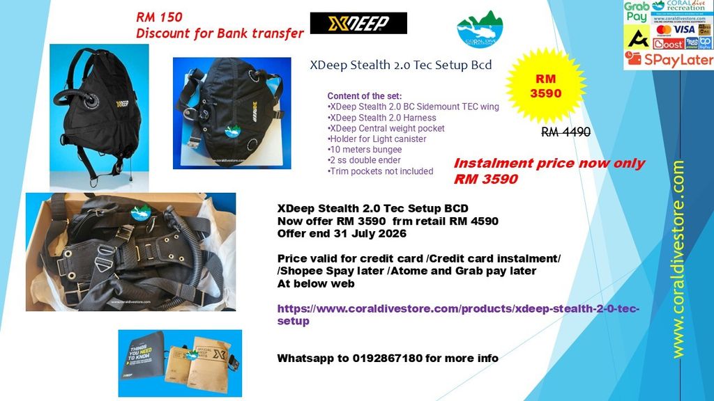 xdeep bcd  stealth 2. tec set up