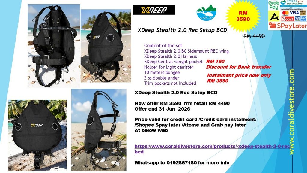xdeep bcd  stealth 2.. REC set up BCD