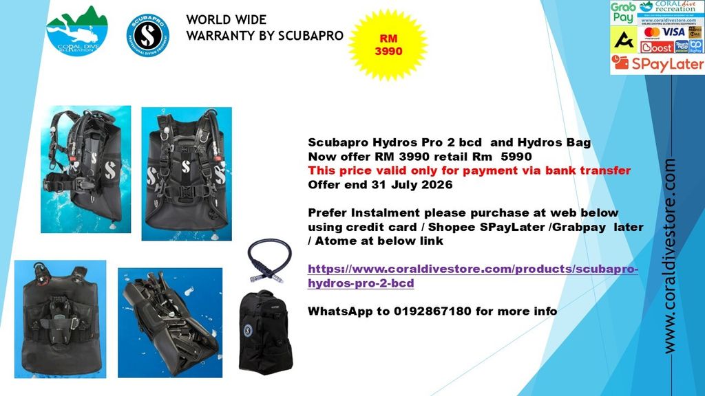 hydros pro2 without weight pocket rm 3990