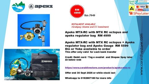 1 apeks mtrx rc with option gauge