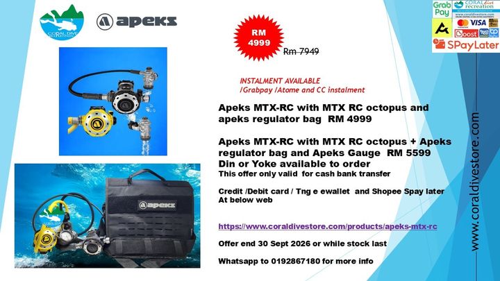 1 apeks mtrx rc with option gauge