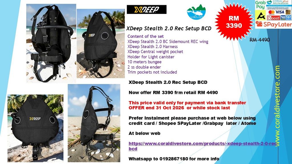 xdeep bcd  stealth 2.. REC set up BCD