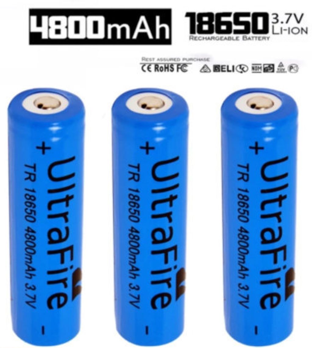 Ultrafire rechargeable 3.7V 18650 4800 mAh Rechargeable Battery 2 units –  CORAL DIVE STORE