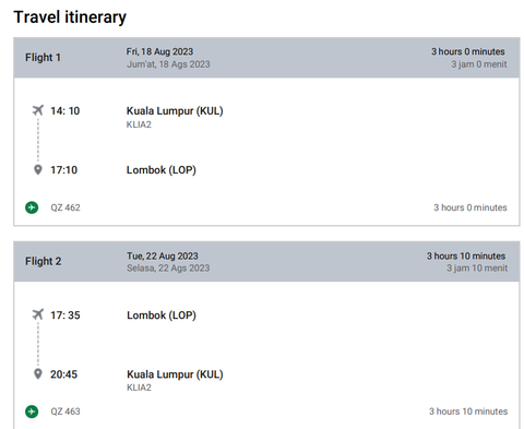 schedule flight