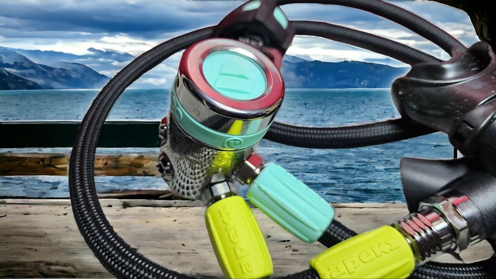 Apeks XL4 Ocea with XL 4 octopus with Apeks Tek SPG Pressure Apeks XL4 Ocea with XL 4 octopus with Apeks Tek SPG Pressure
