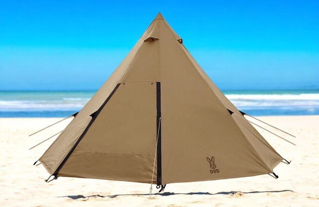 DOD ONE POLE TENT タン DOD - One Pole Tent (s) T3-44-TN-Quality Foreign Outdoor and