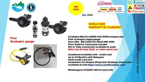 scubapro mk2 r095 free gauge
