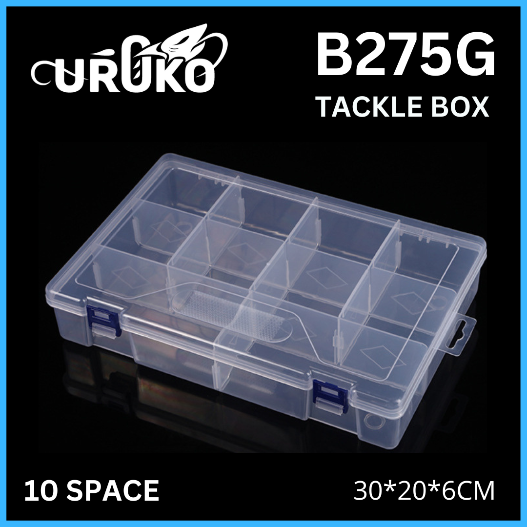 UROKO TACKLE BOX 10 SPACE - Fishing Tackle Box Accessories Pancing – Meefah  Tackle