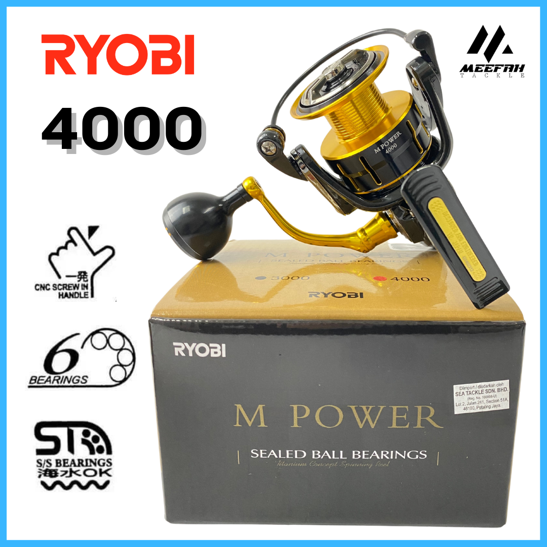 RYOBI M POWER 3000 / 4000 🔥FREE GIFT🔥 - Spinning Fishing Reel