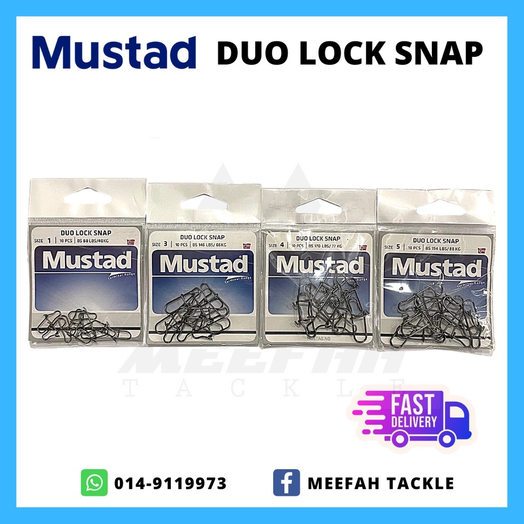 Mustad MA 028 Duo Lock Snap - Fishing Snap & Swivel Kili Pancing