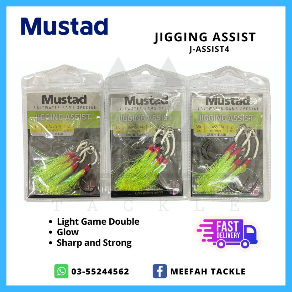 MUSTAD Jigging Assist J - Assist 4 Jigging Fishing Hook Mata Kail
