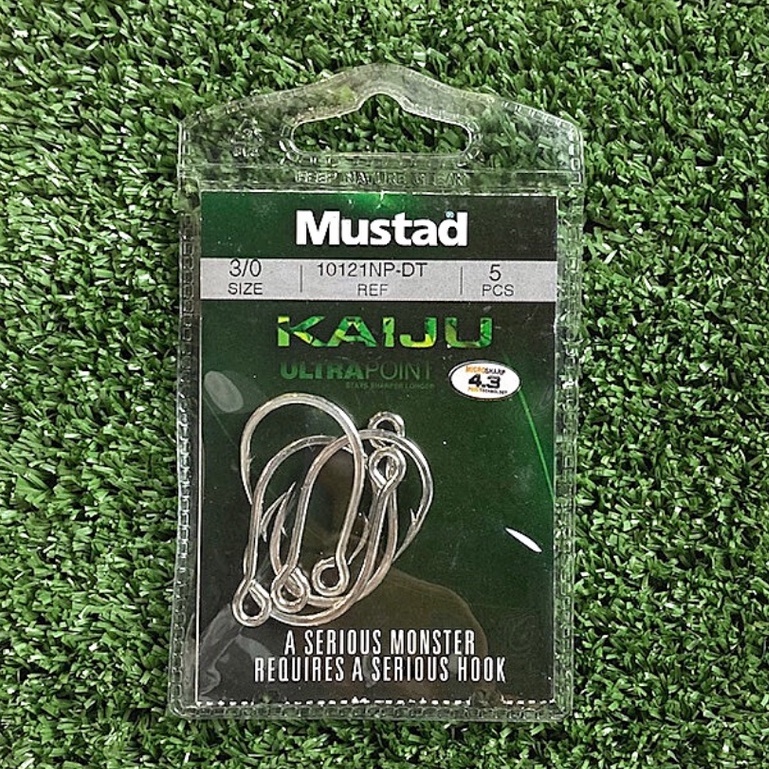 3x Packets Mustad 10121NPDT Kaiju In-Line Single Fishing Hooks 7x Stro –  Tight Lines Affordable Fishing Tackle