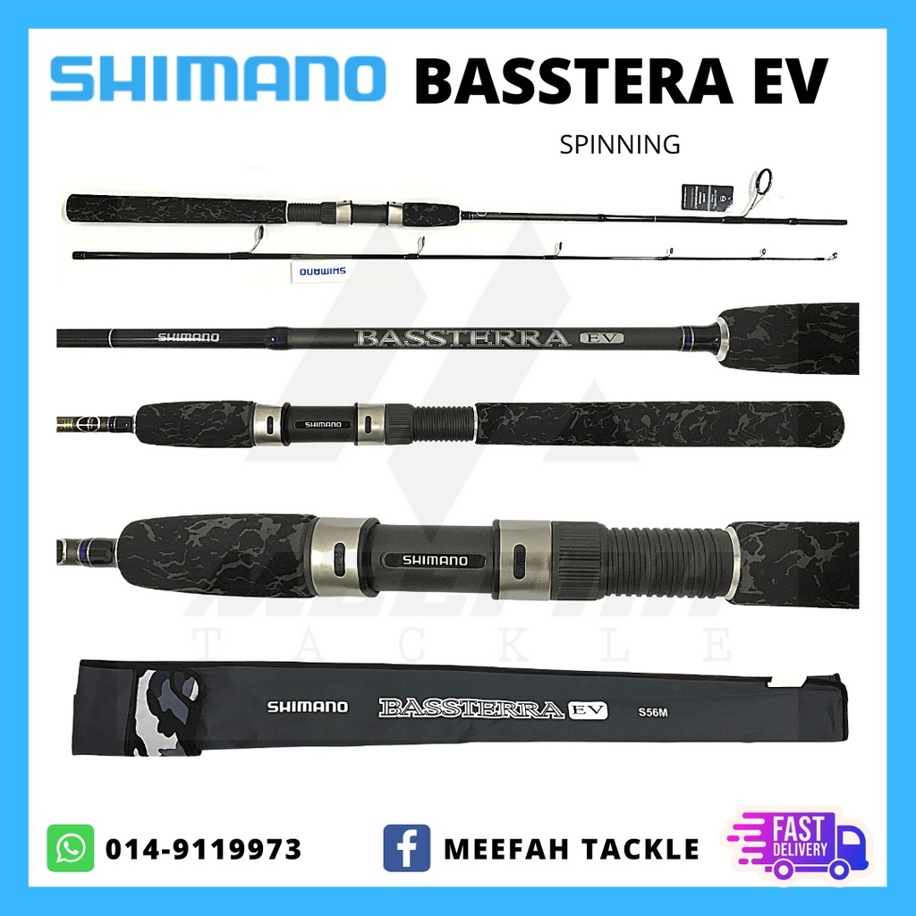【Meefah Tackle】2015 Shimano Basstera EV 🔥PVC Pipe + 1 Year Warranty🔥 -  Spinning Fishing Rod Pancing