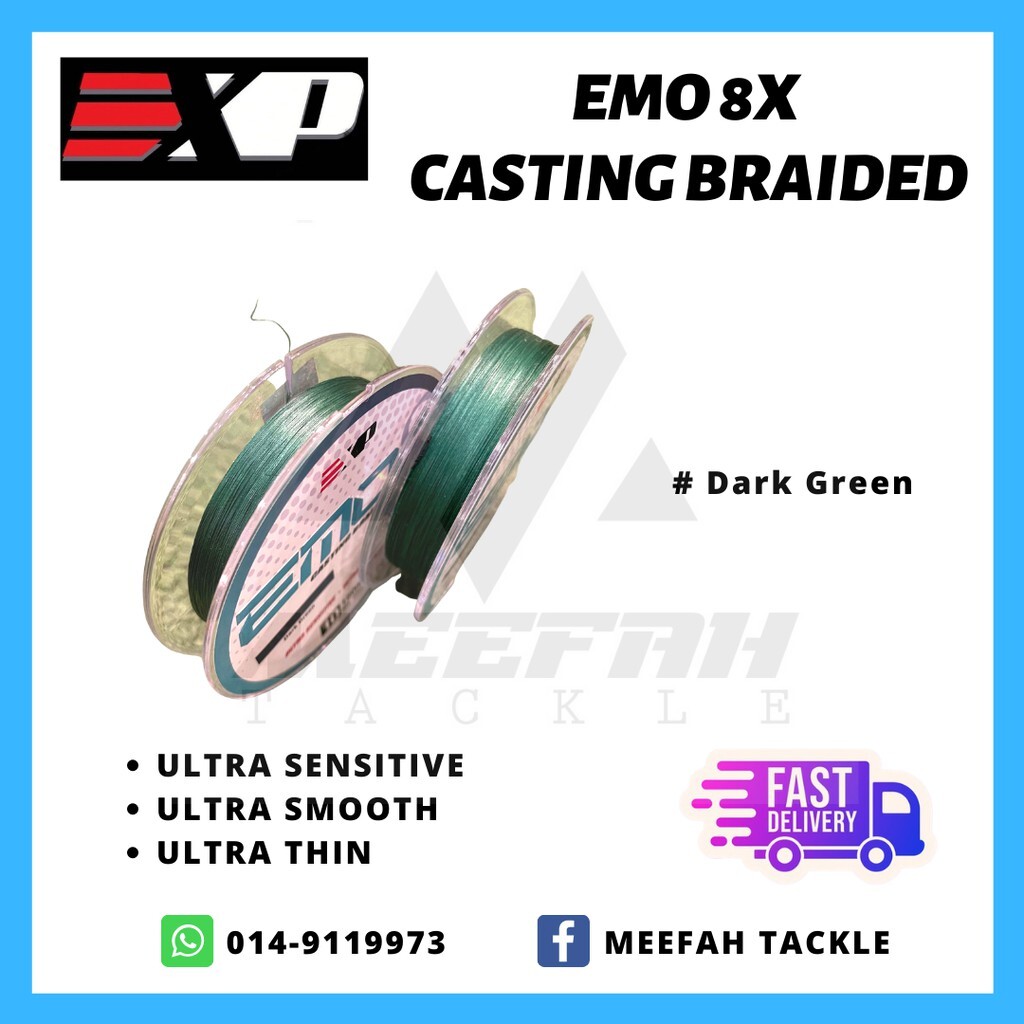 EXP EMO 8X CASTING BRAID 150M - Fishing Braided Line Tali Benang Pancing