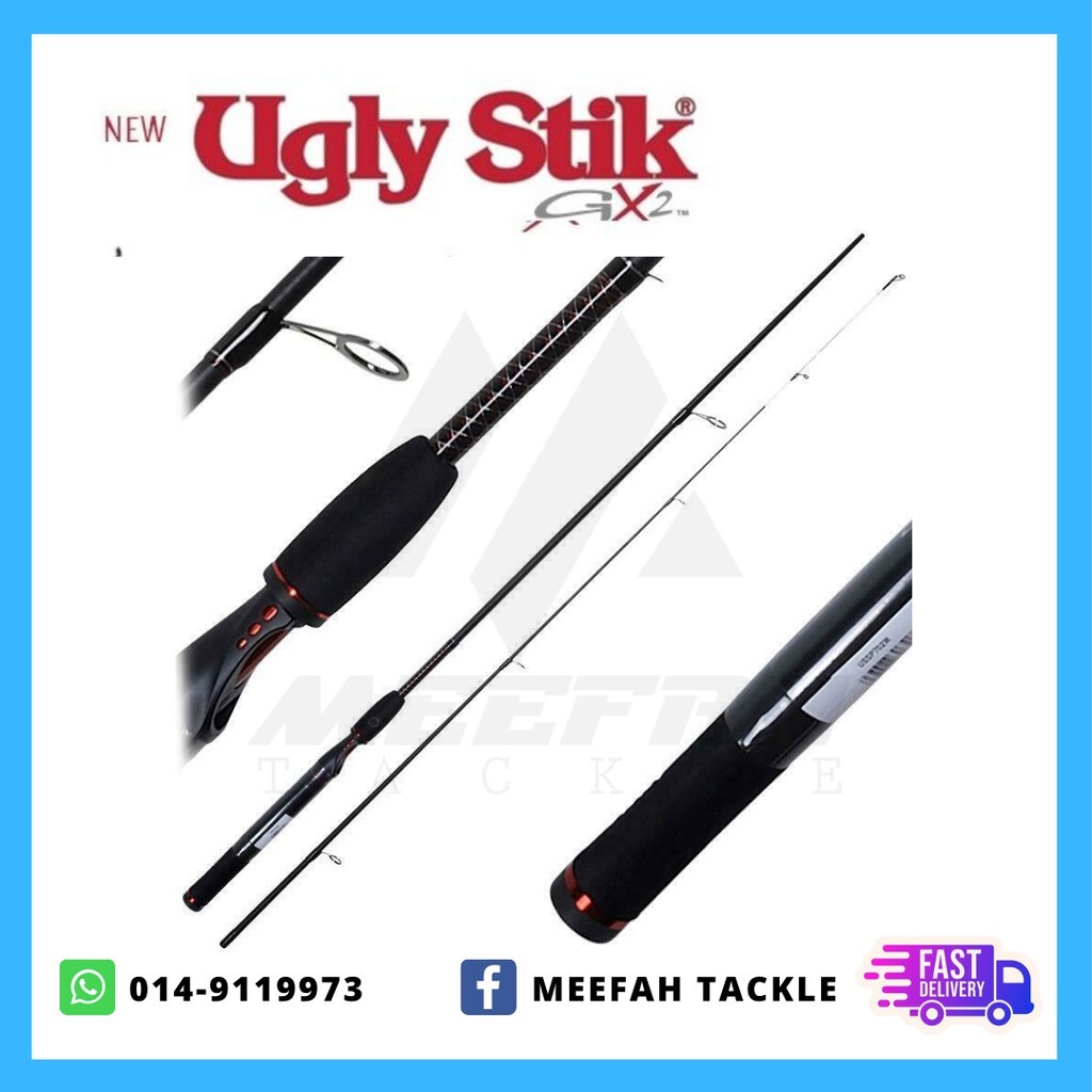 【Meefah Tackle】UGLY STIK - GX2 Rod 🔥PVC PIPE🔥 - Spinning Ultralight  Fishing Rod Pancing