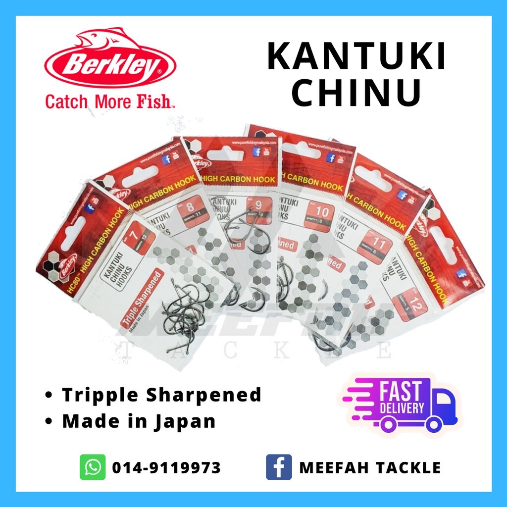BERKLEY Kantuki Chinu Made in Japan Chinu Fishing Hook Mata Kail – Meefah  Tackle