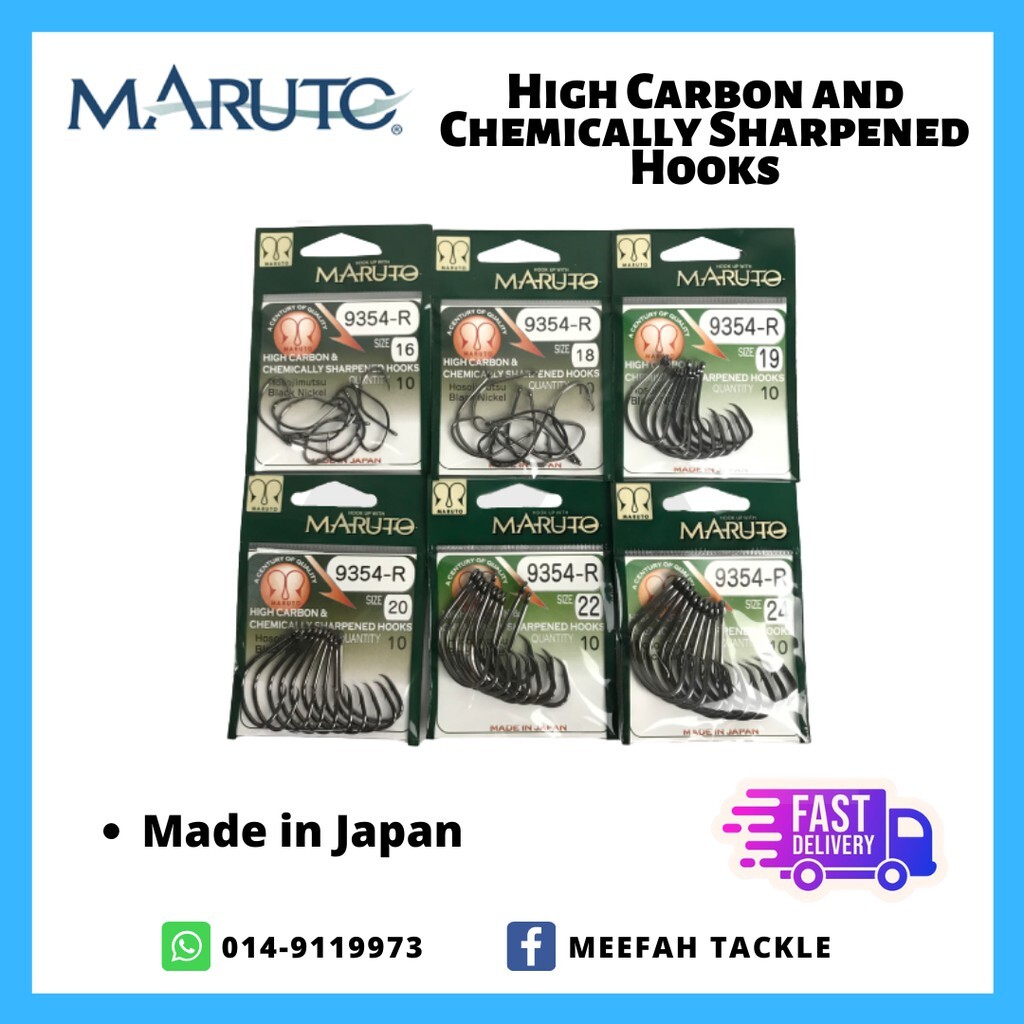 MARUTO 9644 HIGH CARBON & CHEMICALLY SHARPENED HOOKS.