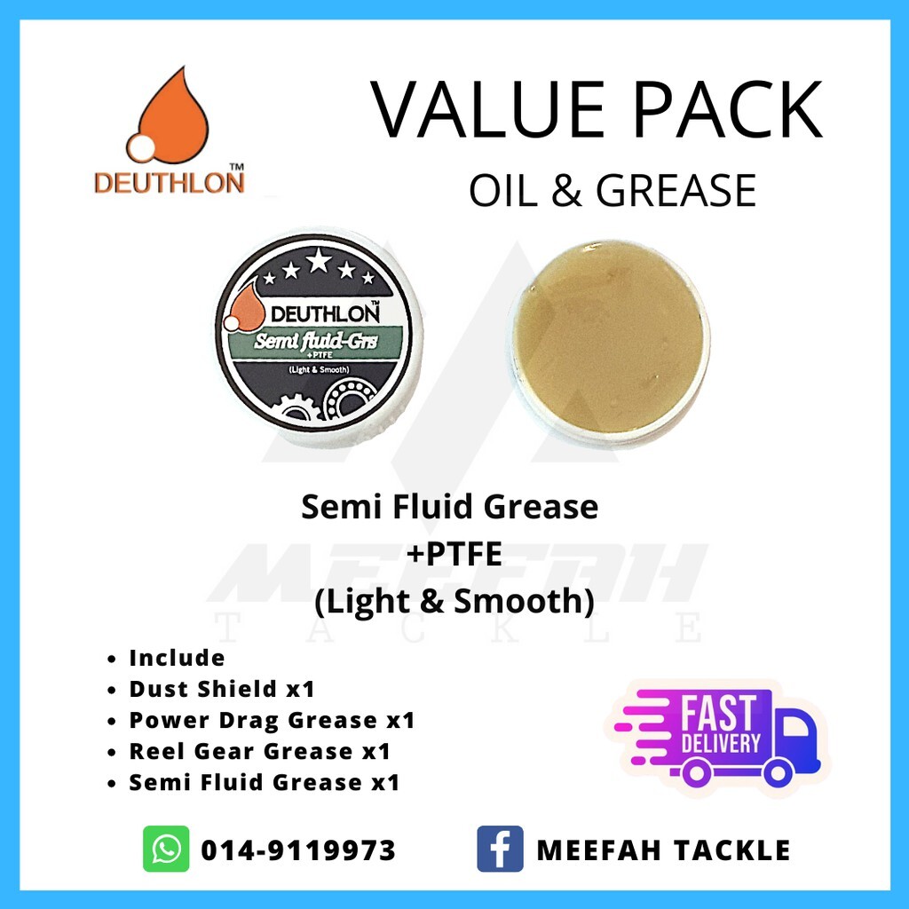 Deuthlon Value Pack Reel Lube - Reel Oil Grease Lube Accessories – Meefah  Tackle