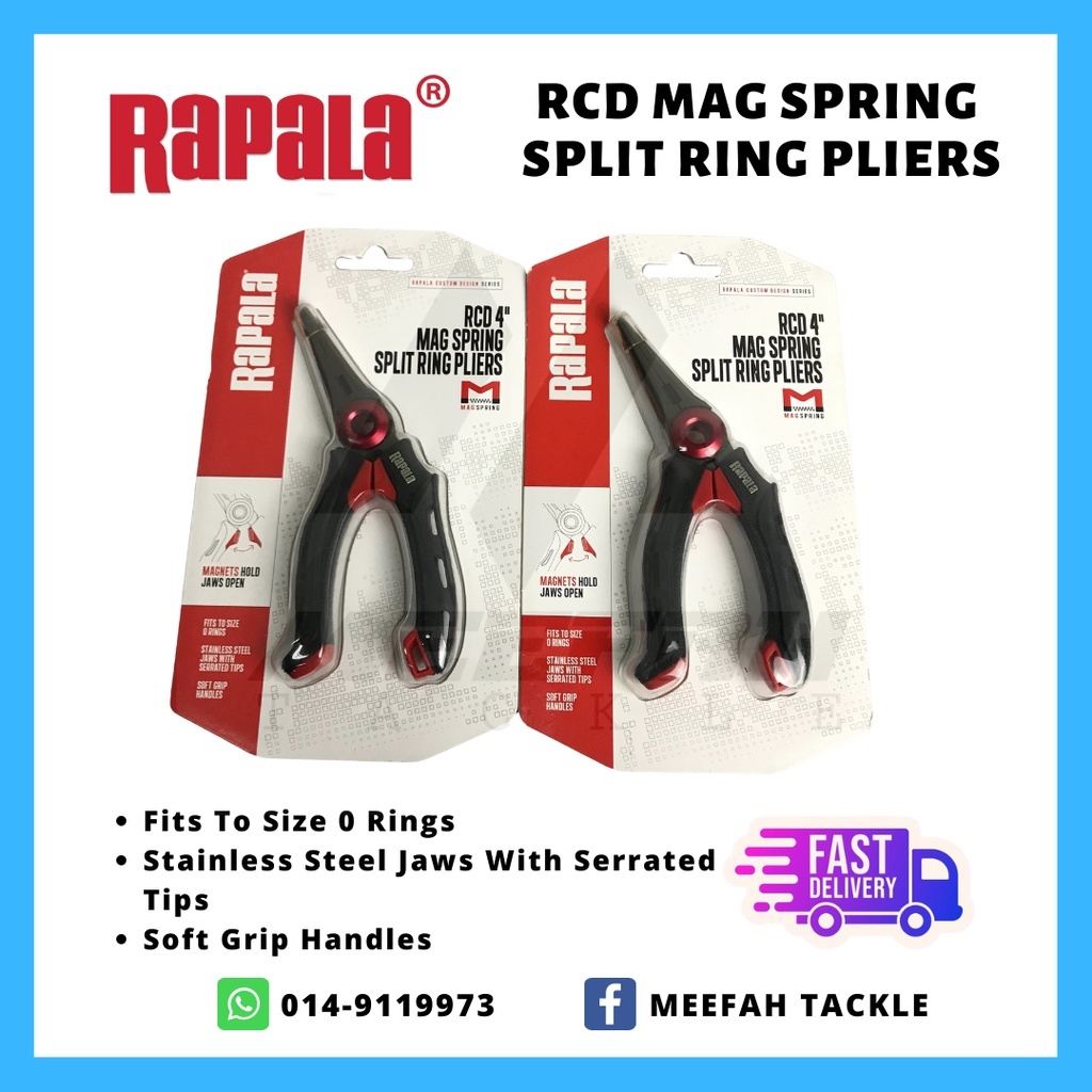 RAPALA RCD 4 / 6 Mag Spring Split Ring Pliers - Plier Fishing Accessories  Tools