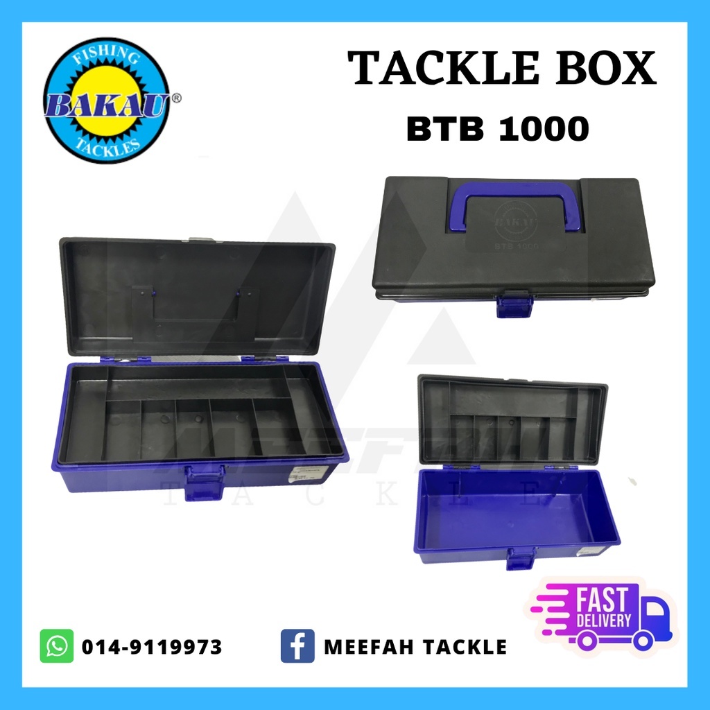 Meefah Tackle】 BAKAU - Tackle Box BTB 1000 - Fishing Tackle Box Accessories