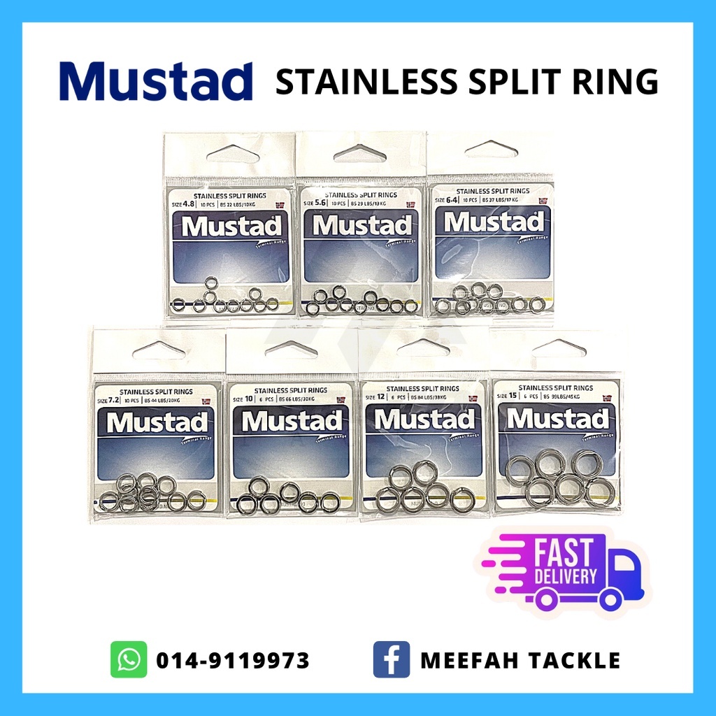 Mustad MA033-SS Forged Stainless Steel Split Rings