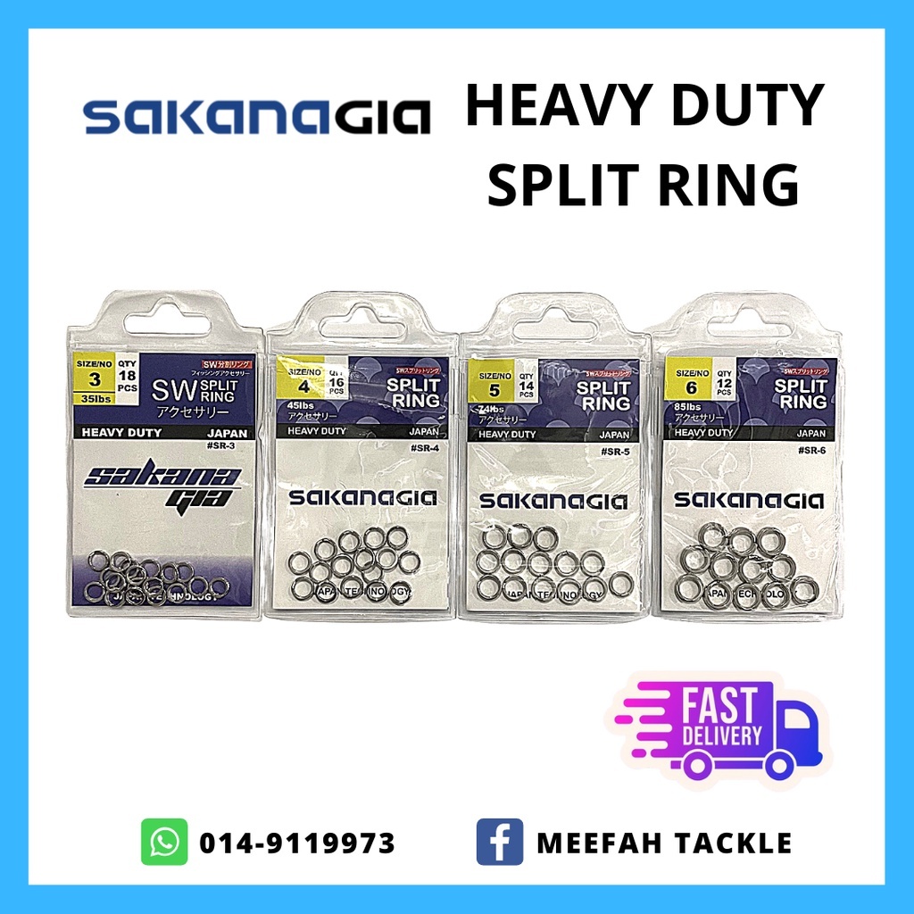 Sakana Gia - Heavy Duty SW Split Ring - Split Ring Fishing Accessories –  Meefah Tackle