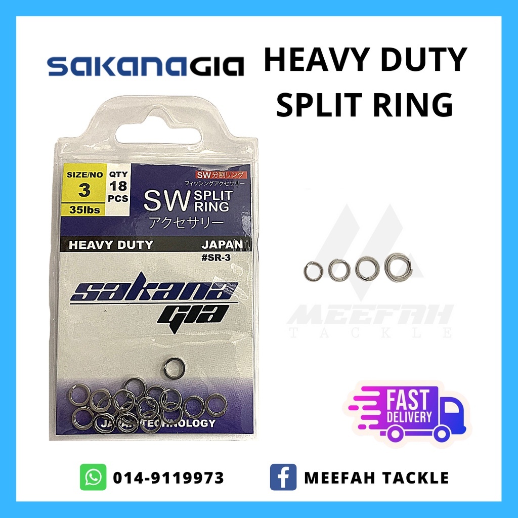 Sakana Gia - Heavy Duty SW Split Ring - Split Ring Fishing Accessories –  Meefah Tackle