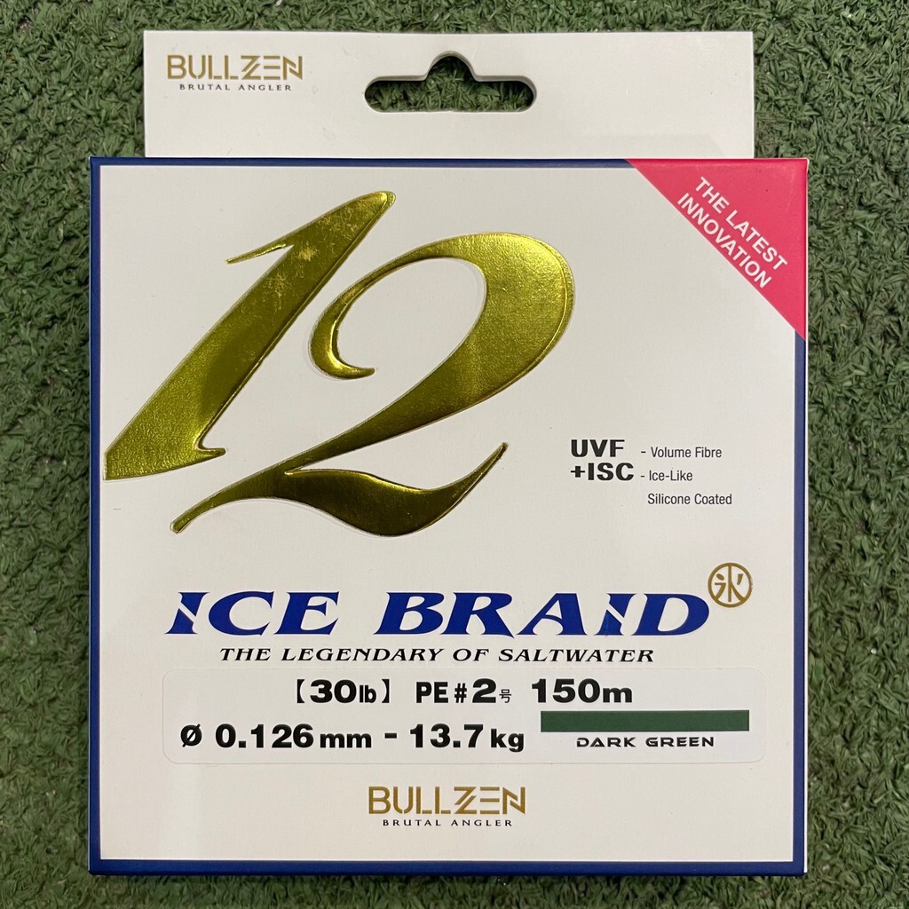 Meefah Tackle】Bullzen Ice Braid X12 150M Braid (Dark Green) Braided Line - Braided  Fishing Line Tali Pancing