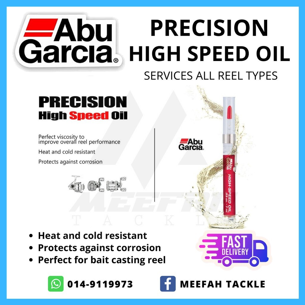 Abu Garcia Precision High Speed Oil 7ml FOR All Reel Types Reel Oil Grease  Lube Accessories – Meefah Tackle