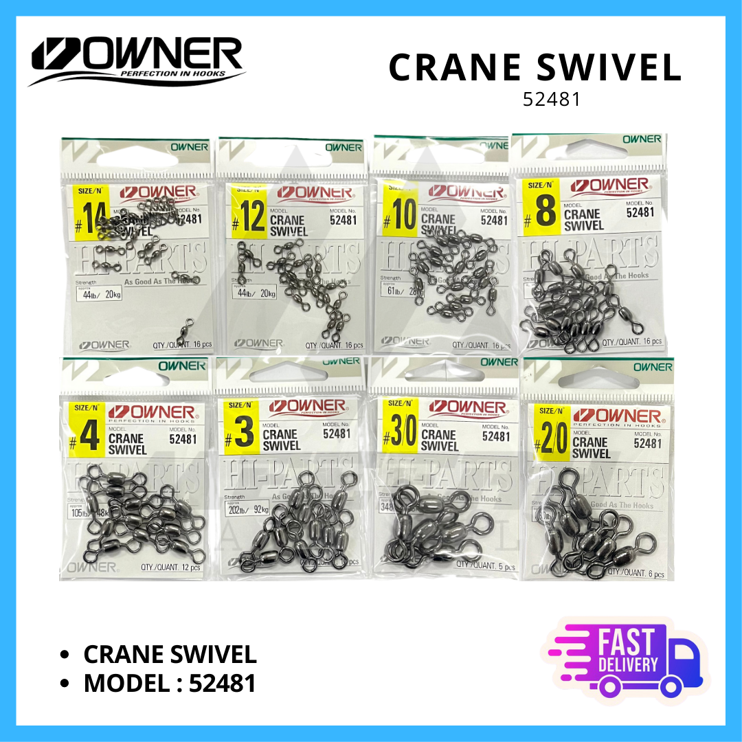 OWNER Crane Swivel 52481 - Fishing Swivel Kili Pancing – Meefah Tackle
