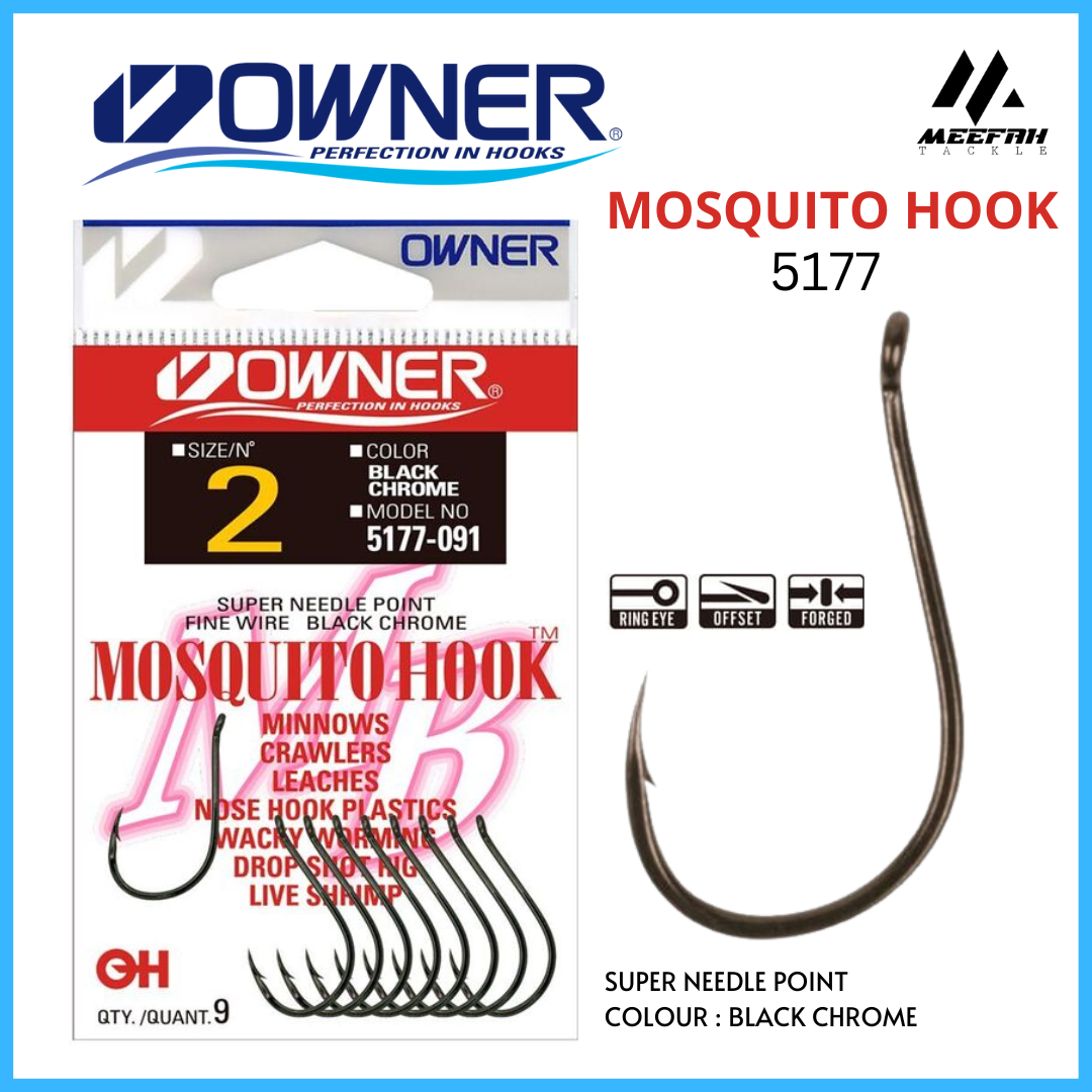 OWNER MOSQUITO HOOK (5177) SIZE : 2 , 4/0 , 5/0 /MATA KAIL