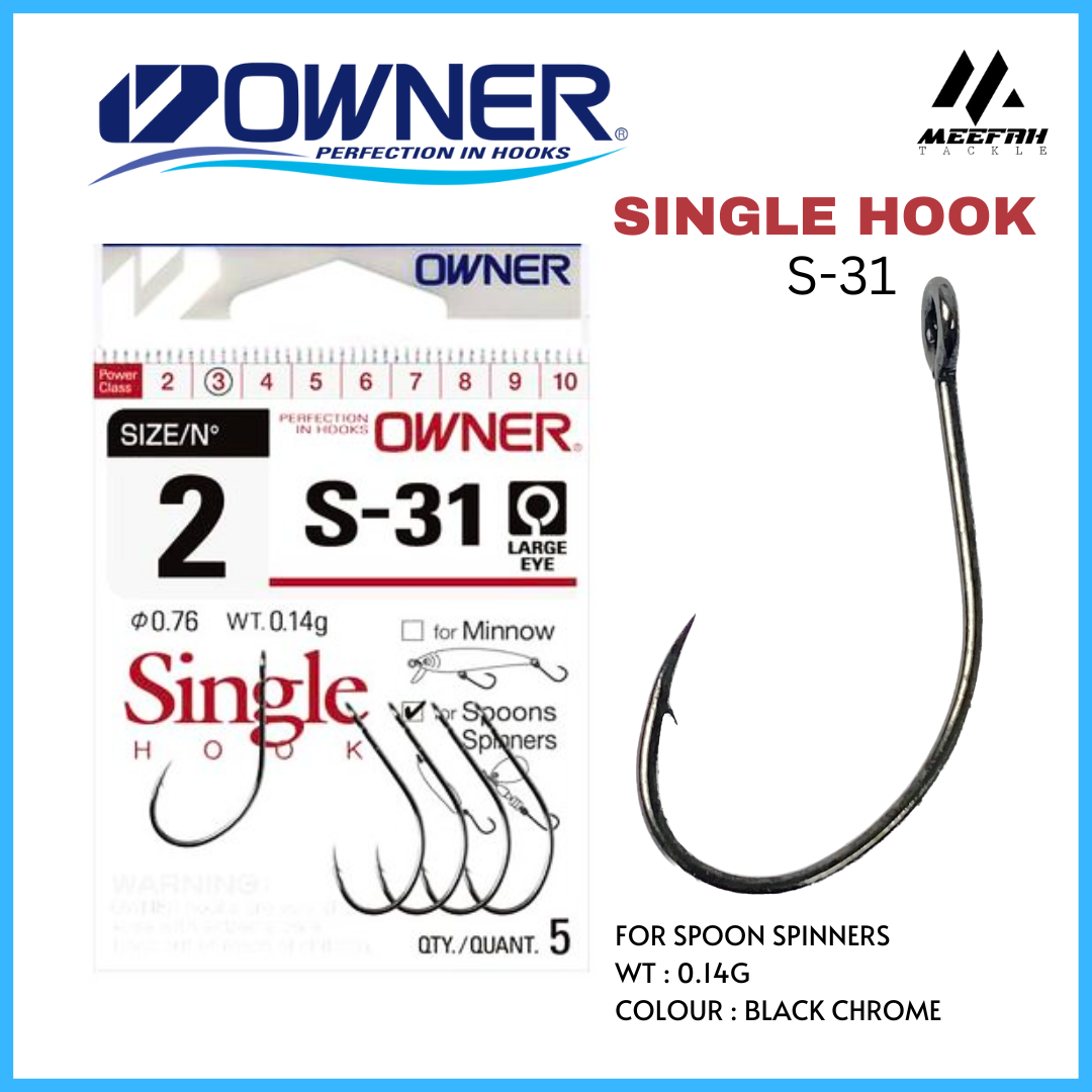 Owner MF-30P Assist Hook for Micro Jig Light Game Size LL ( Size 1