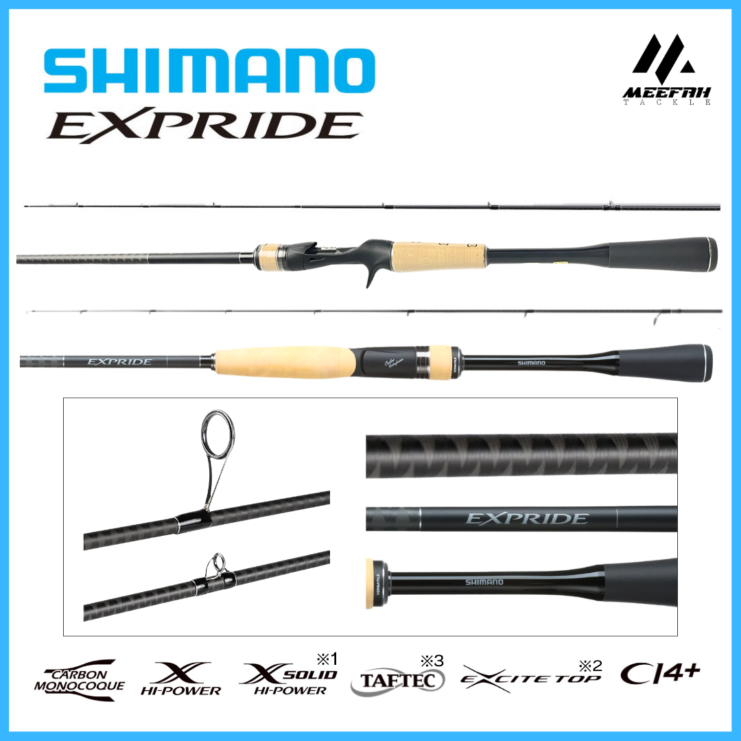 SHIMANO 2022 EXPRIDE BC Fishing Rod INC PVC Pipe + 1 Year Warranty SPINNING  BC Fishing Rod Joran Pancing – Meefah Tackle