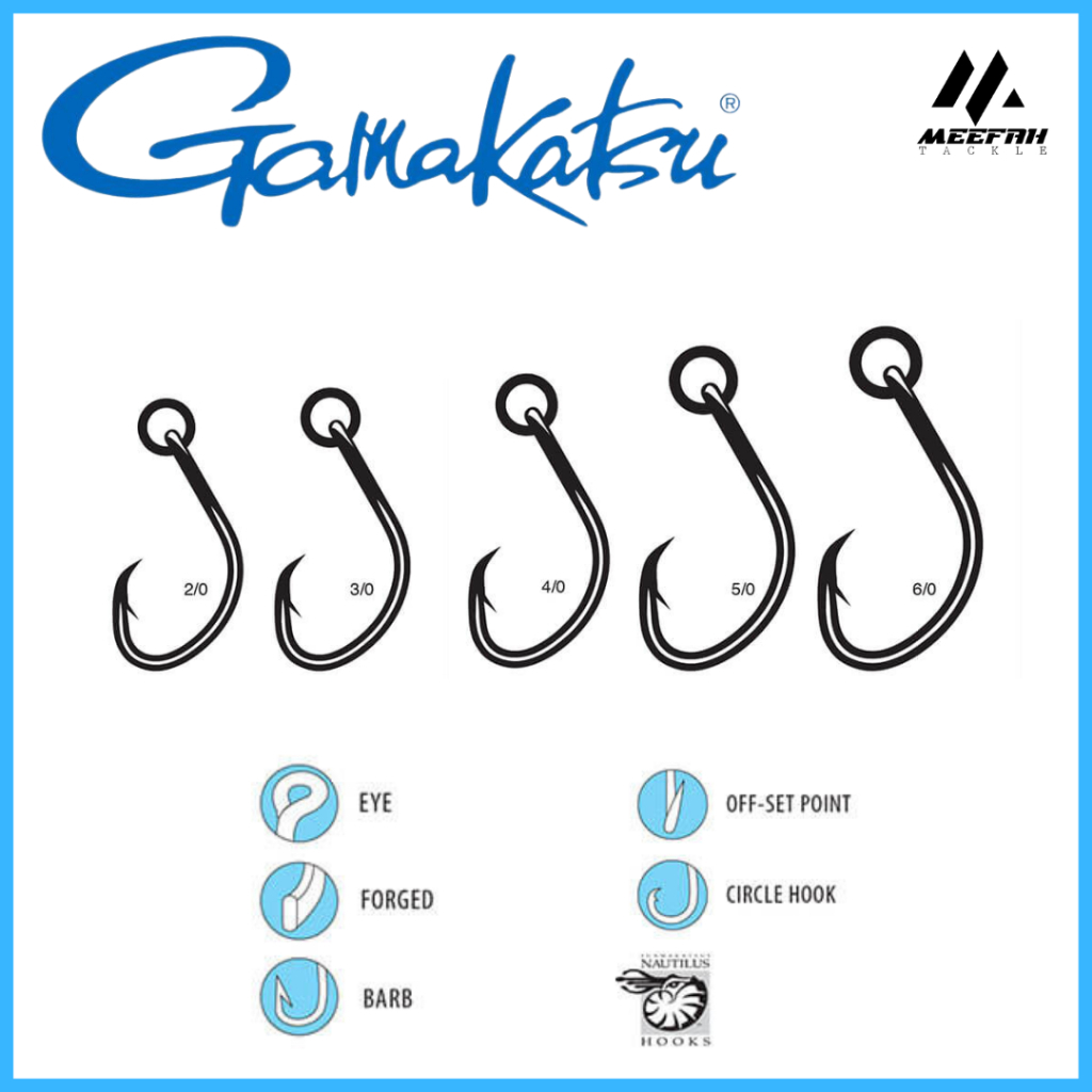 GAMAKATSU Nautilus Circle 42413 ( Made in Japan ) - Fishing Hook Mata Kail  Pancing